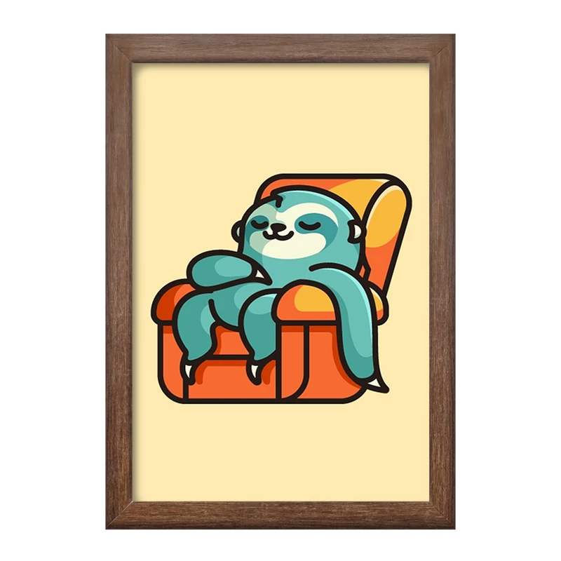 تابلو خندالو طرح  حیوانات بامزه تنبل کد 28365