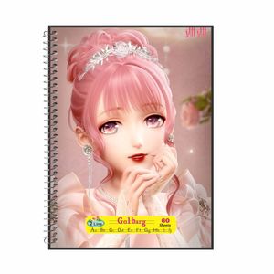 دفتر زبان 60 برگ گلبرک طرح انیمه کد 687