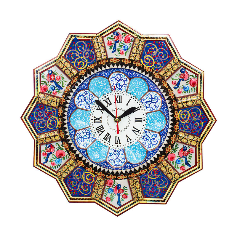 ساعت دیواری خاتم کاری مدل خورشیدی کد 36-1