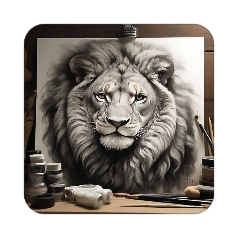 زیر لیوانی کاکتی طرح شیر مدل mp24018