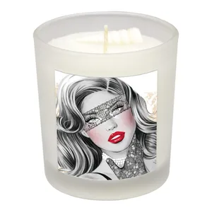 شمع لیوانی طرح دختر مدل D015