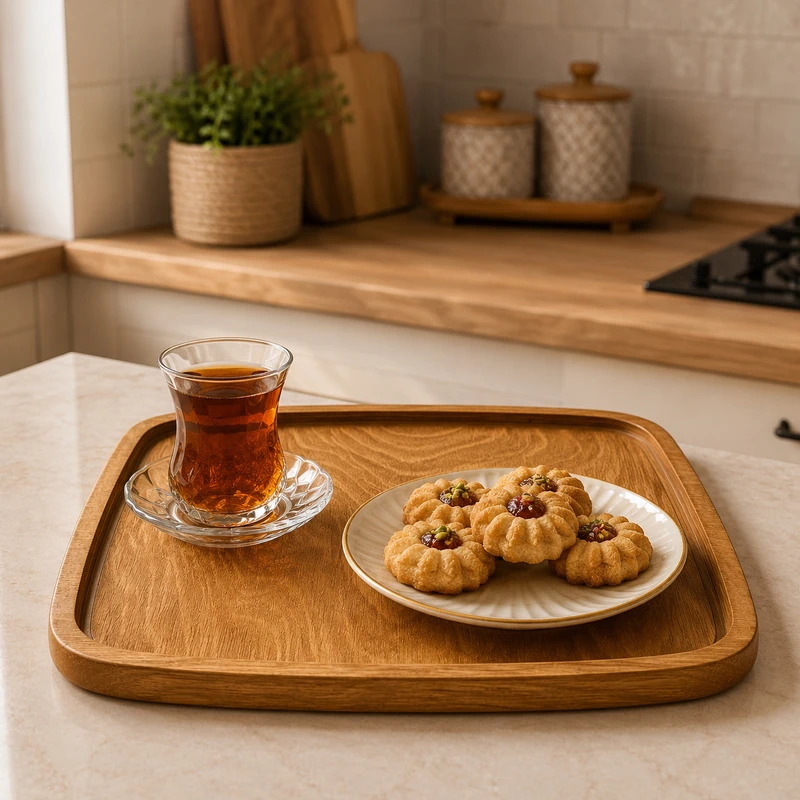 عکس شماره 3 : سینی بدون دسته مدل مربع سایز 30x30 سانتی متر