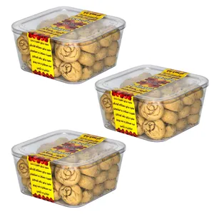 شیرینی نخودچی شکر قهوه ای  - 400 گرم بسته 3 عددی