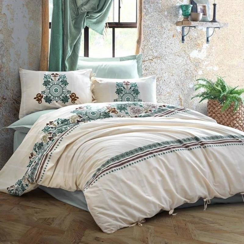 سرویس روتختی کاتن باکس مدل Nostalgic Reyya Mint دو نفره 6 تکه