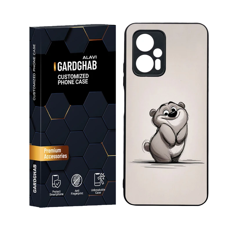  کاور گارد قاب علوی مدل  دورژله ای پشت گلس  کارتنی و انیمه مناسب برای گوشی موبایل شیائومی Poco X4 GT