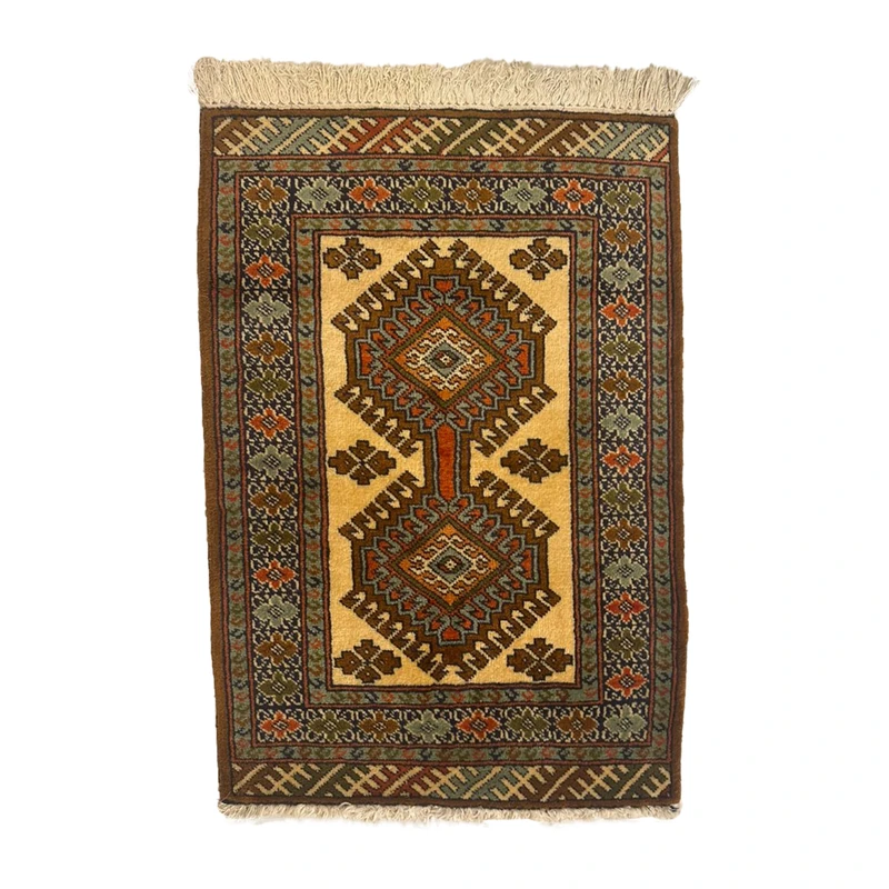 فرش دستبافت نیم متری مدل ترکمن کد Nkp/stp8