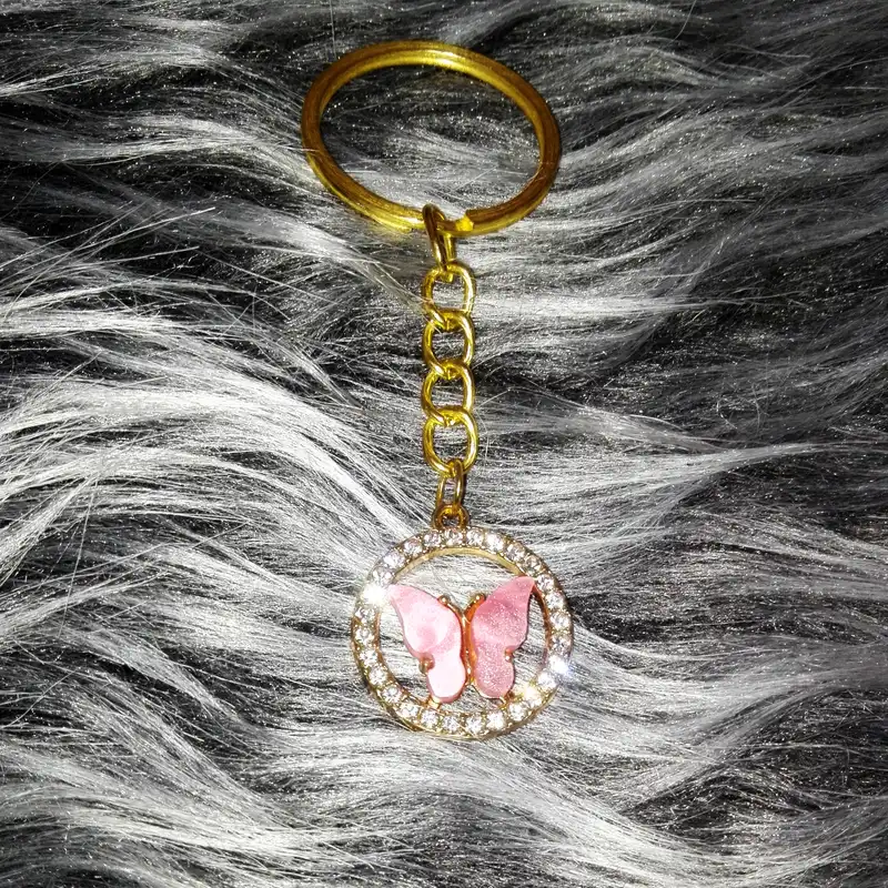 جاکلیدی دخترانه مدل پروانه نگینی