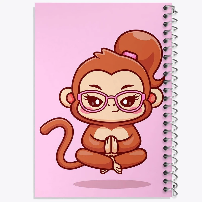 دفتر نت موسیقی 50 برگ خندالو مدل حیوانات بامزه میمون کد 29446