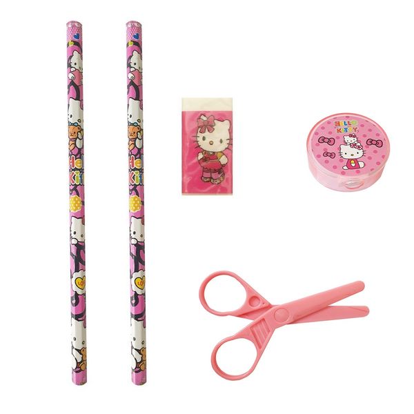 بسته لوازم تحریر طرح کیتی کد ls34 مجموعه 5 عددی بسته لوازم تحریر طرح کیتی کد ls34 مجموعه 5 عددی