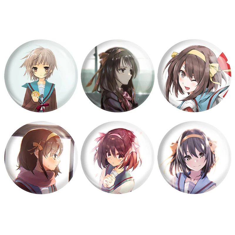 مگنت خندالو طرح انیمه ناپدید شدن هارومی سوزومیا The Disappearance of Haruhi Suzumiya کد 1430A مجموعه 6 عددی