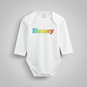 بادی آستین بلند نوزادی نیل کوک مدل Honey