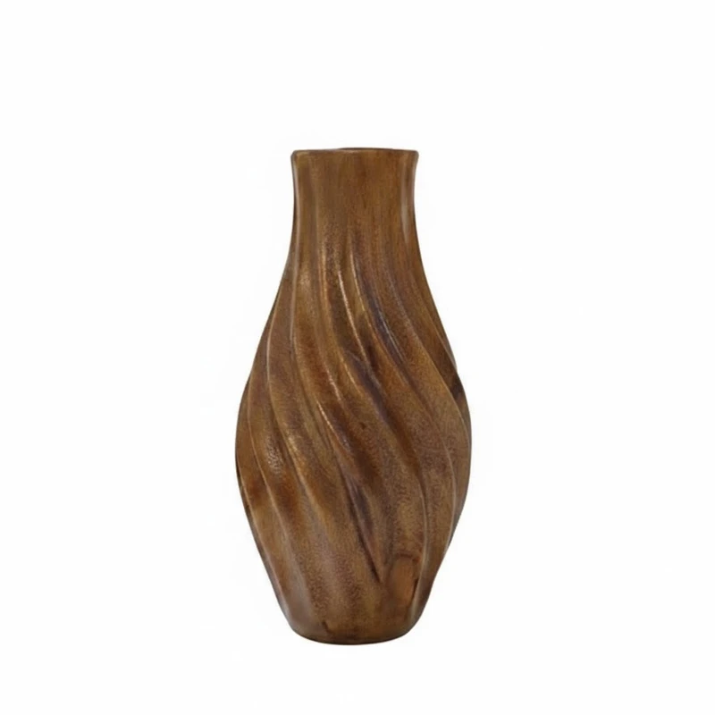 گلدان چوبی مدل موج گردون
