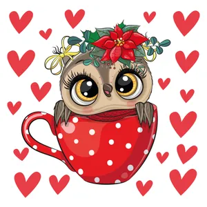 استیکر دیواری کودک تُکتم مدل جغد کوچولو کد 06 مجموعه 20 عددی