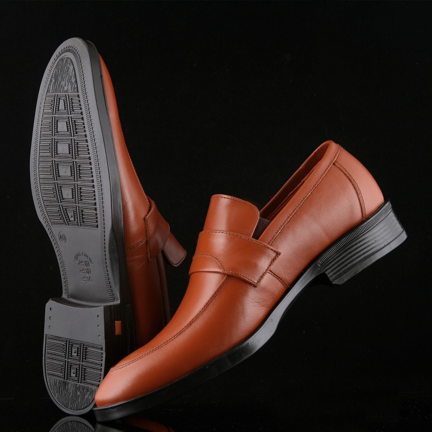 کفش مردانه چرم یلسان مدل راهین کد ASL-RHN-545-GN -  - 2