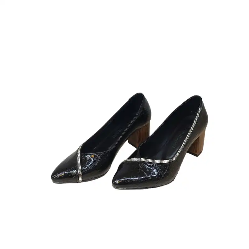 کفش زنانه مدل ZPON 02 نگین دار رنگ مشکی
