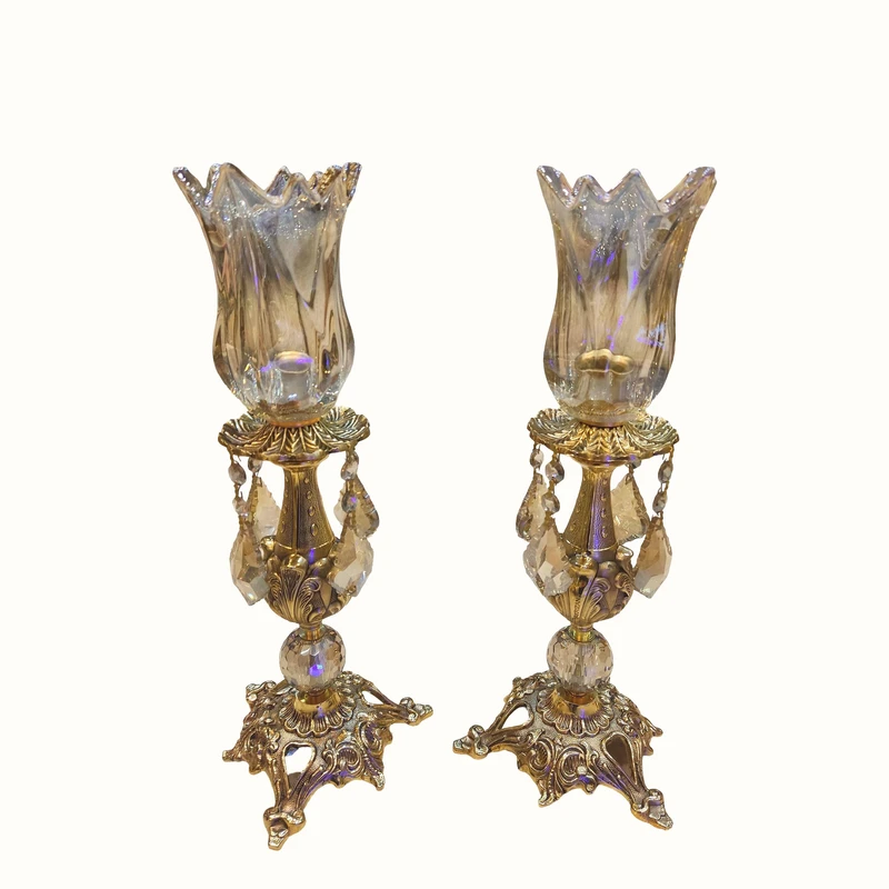 شمعدان برنزی کد B102 مجموعه دو عددی