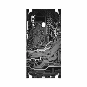 MAHOOT Black Printed Circuit Board-FullSkin Cover Sticker for Samsung Galaxy A20