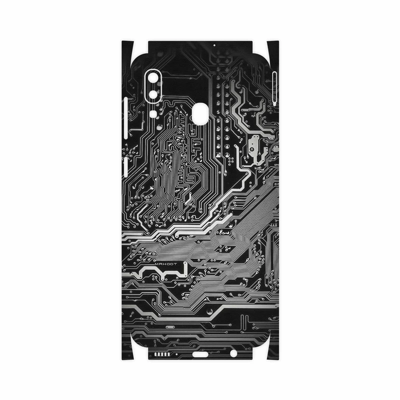 برچسب پوششی ماهوت مدل Black Printed Circuit Board-FullSkin مناسب برای گوشی موبایل سامسونگ Galaxy A20