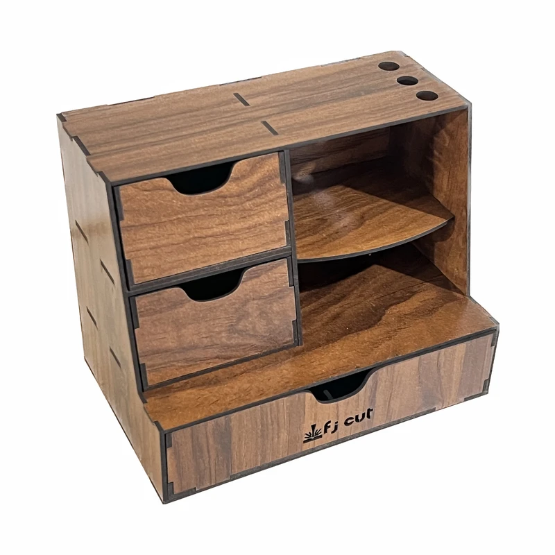 کازیه اف جی کات مدل سه کشویی طرح چوب کد 3H