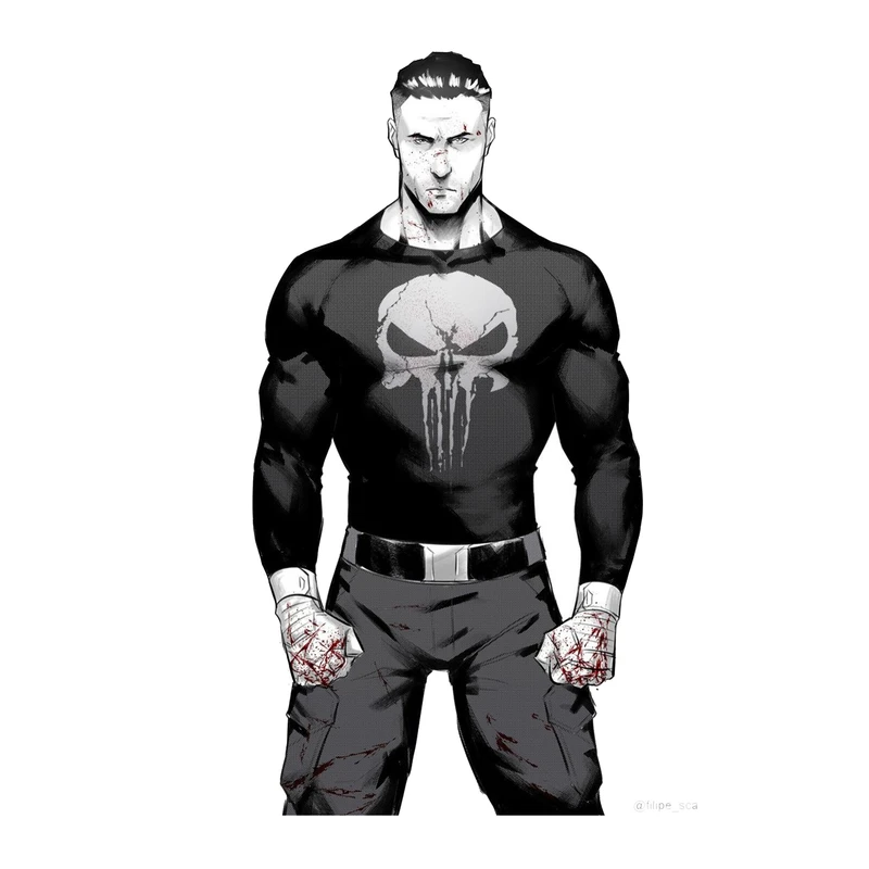 استیکر لپ تاپ و موبایل مدل سریال طرح پانیشر مارول مجازاتگر Punisher Marvel کد 4105