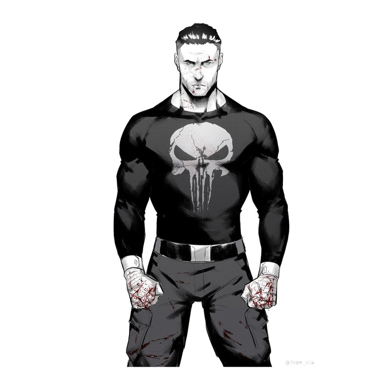 استیکر لپ تاپ و موبایل مدل سریال طرح پانیشر مارول مجازاتگر Punisher Marvel کد 4105