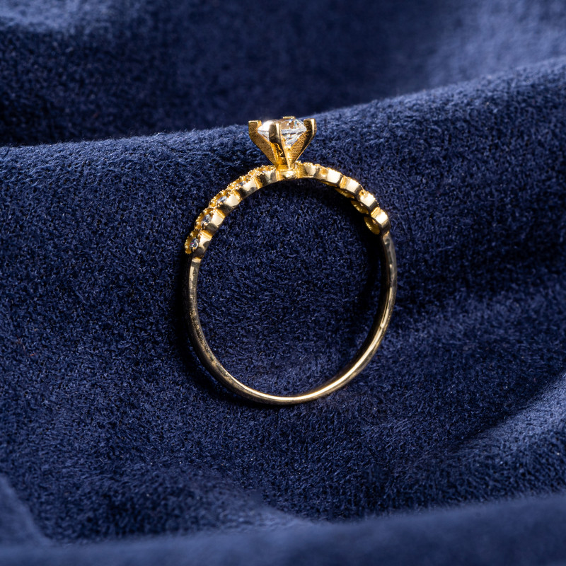 انگشتر طلا 18 عیار زنانه جواهری سون مدل 2728 انگشتر طلا 18 عیار زنانه جواهری سون مدل 2728