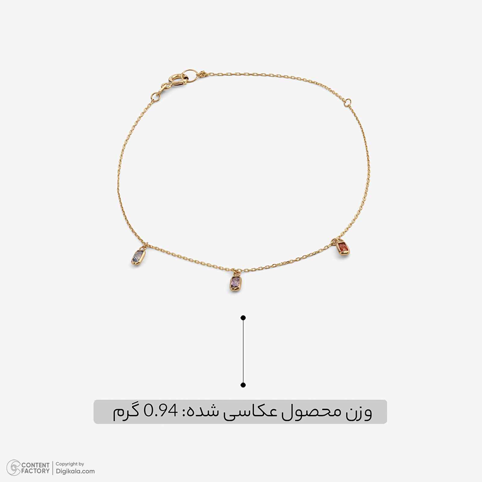 دستبند زنجیری طلا 18 عیار زنانه روبی آرت گالری مدل 299270 -  - 2