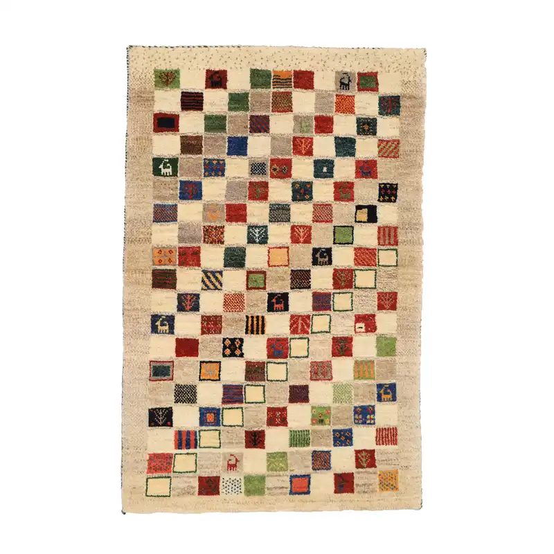 گبه دستباف یک متری طرح درخشان کد 4020105