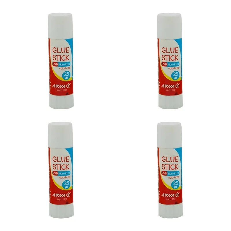 چسب ماتیکی آریا مدل کلاسیک وزن 25 گرم مجموعه 4 عددی