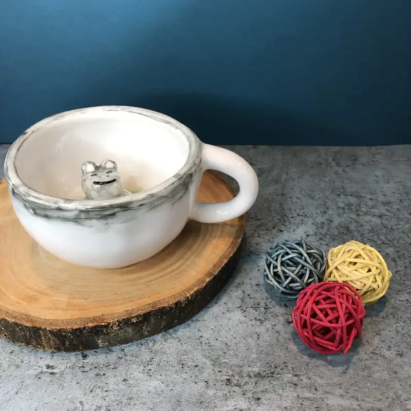 فنجان سرامیکی طرح اسب آبی