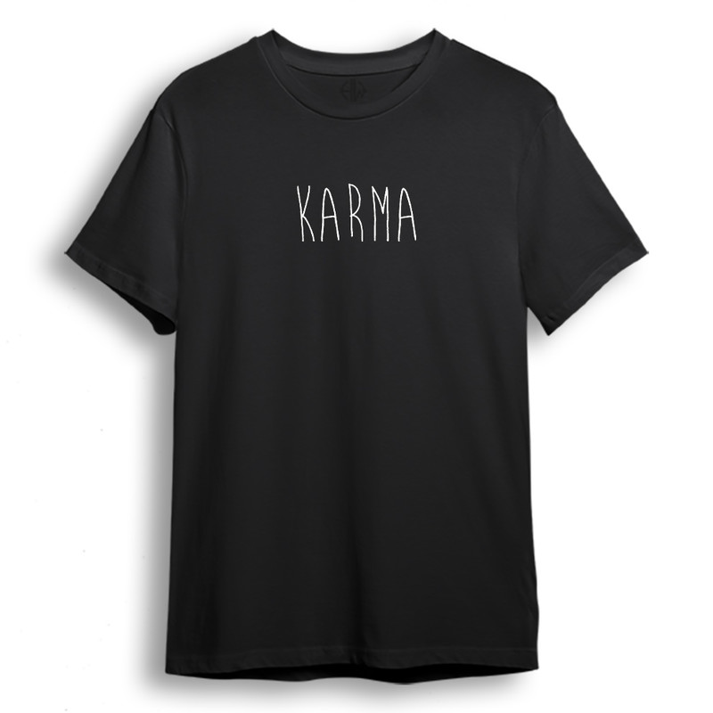 تی شرت آستین کوتاه مردانه مدل Karma کد KV81 رنگ مشکی
