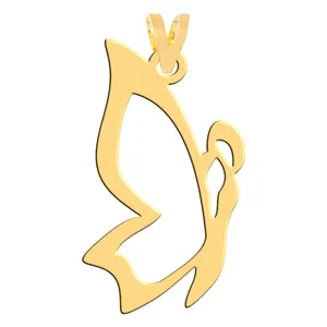 آویز گردنبند طلا 18 عیار زنانه فرشته مدل پروانه WNL-000515
