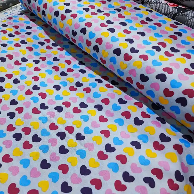 پارچه ملحفه طرح قلبی مدل دلسا کد B