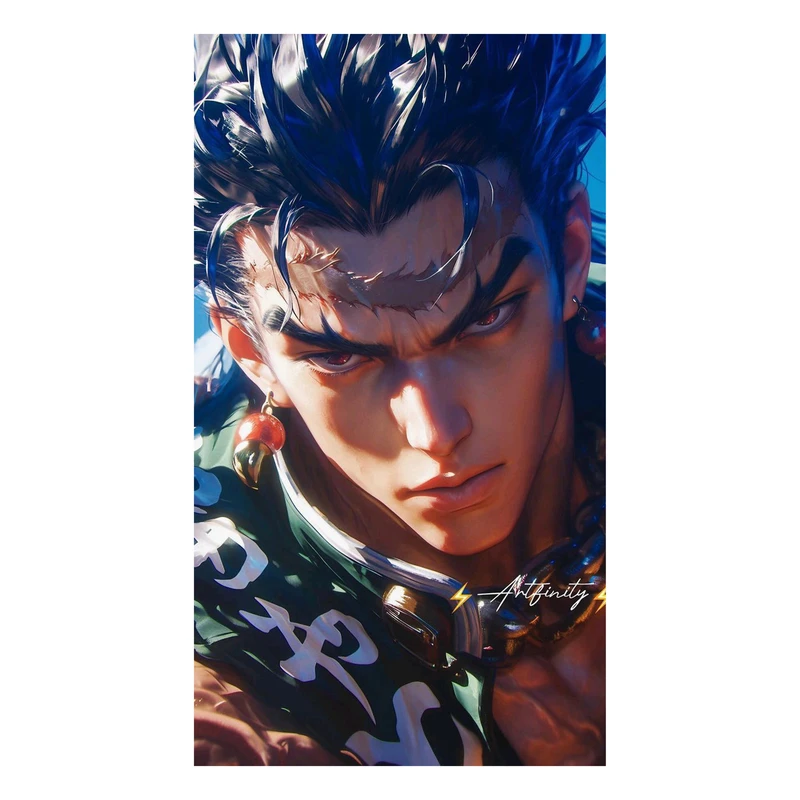 استیکر لپ تاپ و موبایل مدل انیمه طرح شیطان کش گیومی هیمجیما demon slayer Gyomei Himejima کد 823