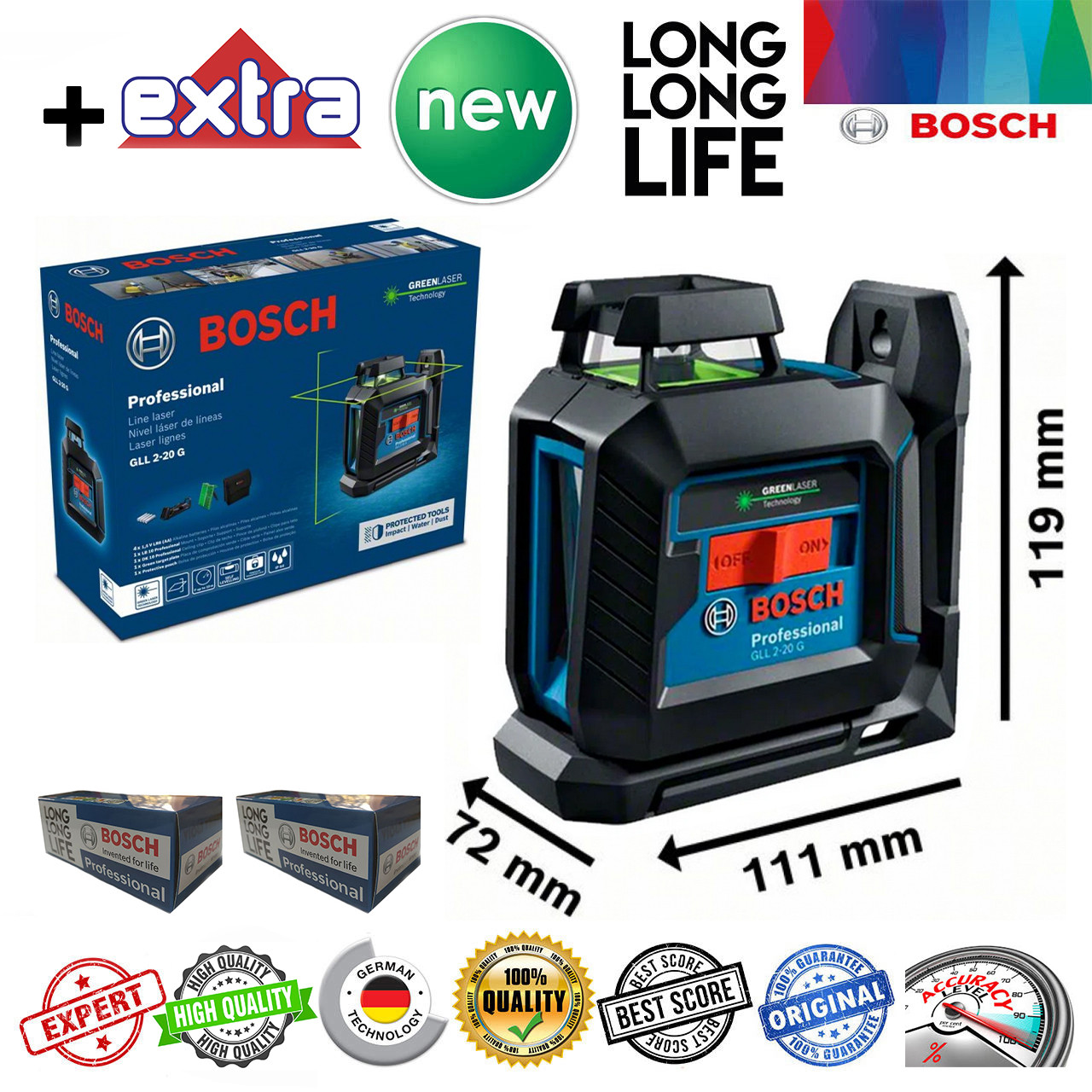 تراز لیزری بوش مدل Extra  360 ° - GLL 2-20 G