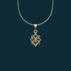 گردنبند طلا 18 عیار زنانه مدوپد مدل هندسی کد BB2-1-1255