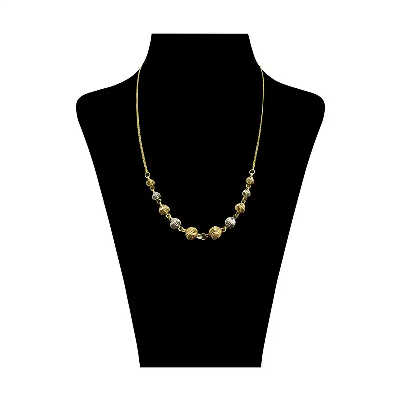 گردنبند طلا 18 عیار زنانه مدل GA001 طرح گوی