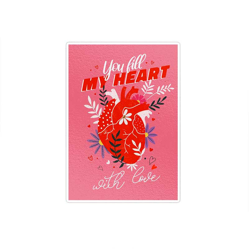 استیکر تزئینی موبایل و تبلت ماسا دیزاین مدل stkv061 طرح قلب