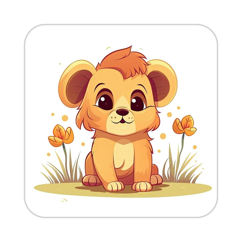 زیر لیوانی کاکتی طرح شیر مدل mp23415