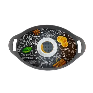 سینی مدل بیضی طرح coffee کد A20342