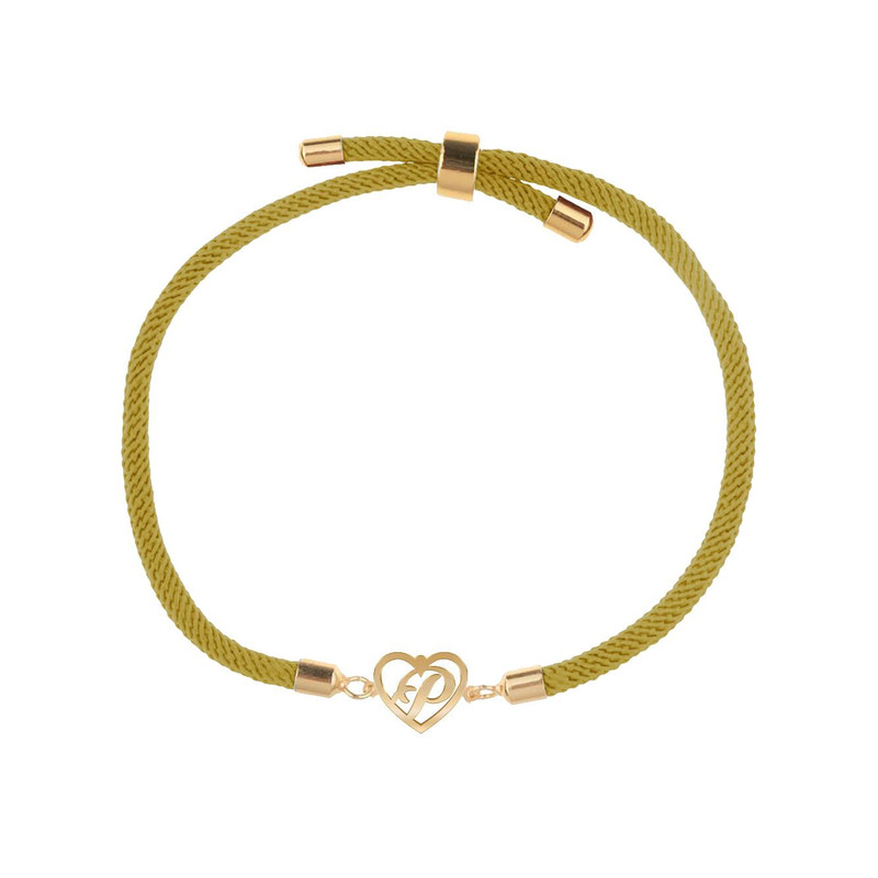 دستبند طلا 18 عیار زنانه مدوپد مدل حرف P کد D14-10390