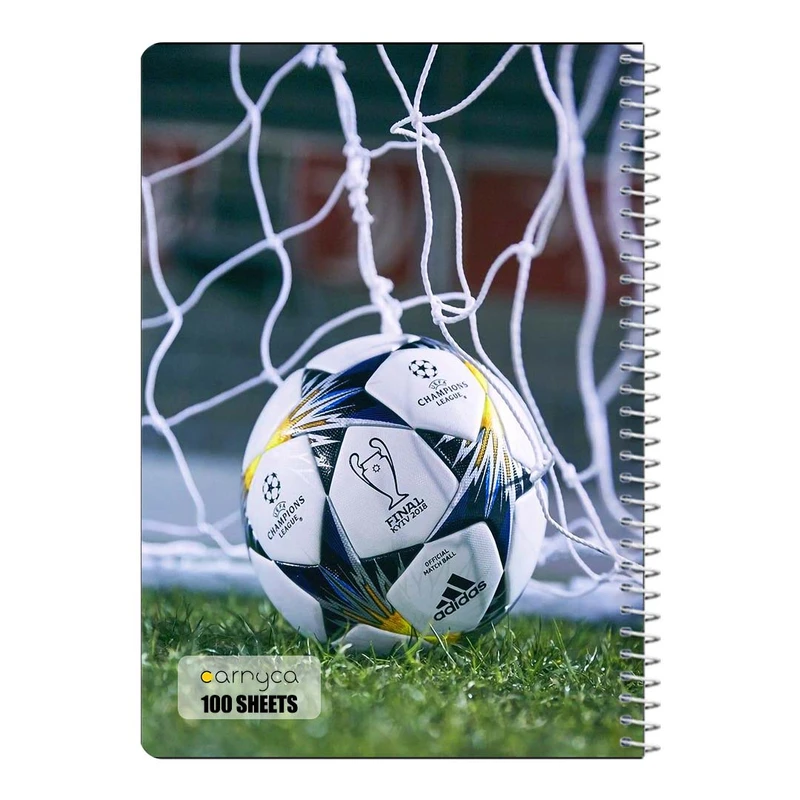 دفتر مشق 100 برگ سیمی کارنیکا طرح عاشق فوتبال Football Lover کد 45025