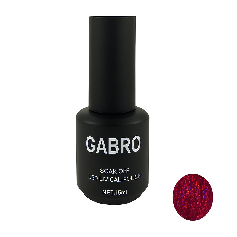 لاک ژل اکلیلی ناخن گبرو مدل 15M شماره 82 رنگ قرمز بنفش
