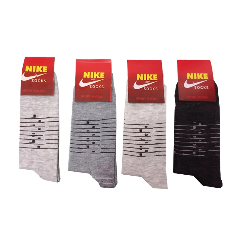 جوراب ساق بلند مردانه مدل خطی مجموعه 4 تایی