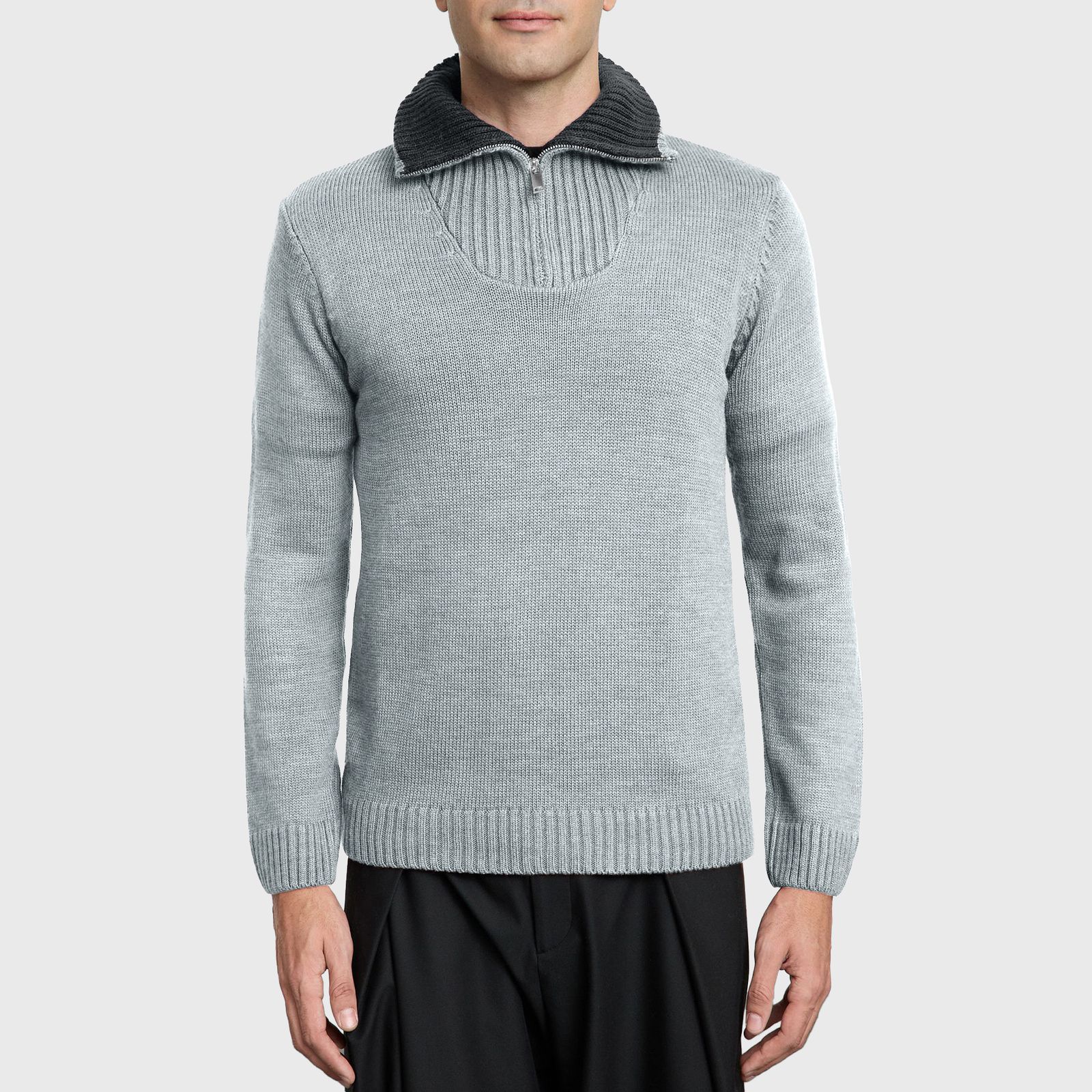 پلیور یقه برگردان مردانه مدل 820033038 طرح ترندیول -  - 11