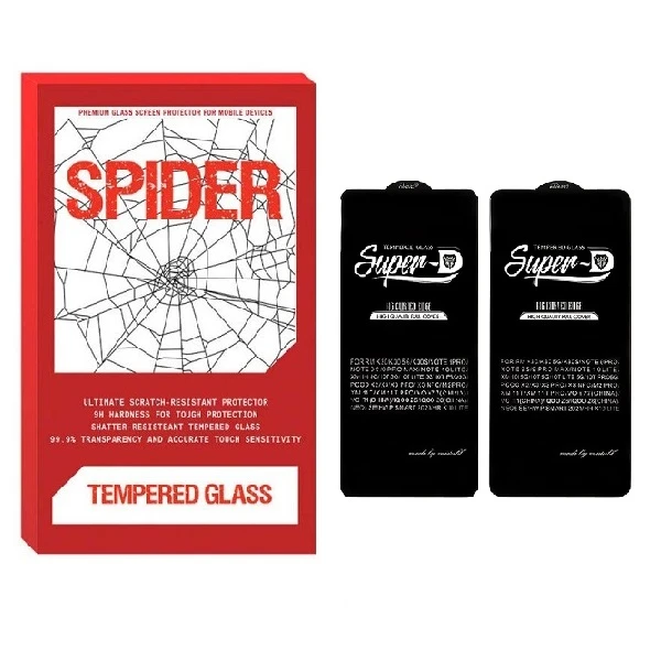 محافظ صفحه نمایش اسپایدر مدل Super-D مناسب برای گوشی موبایل اپل iPhone XR بسته 2 عددی