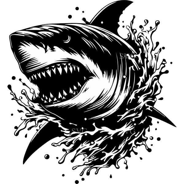 استیکر پارچه و لباس پاد آفرین طرح کوسه کد 3762