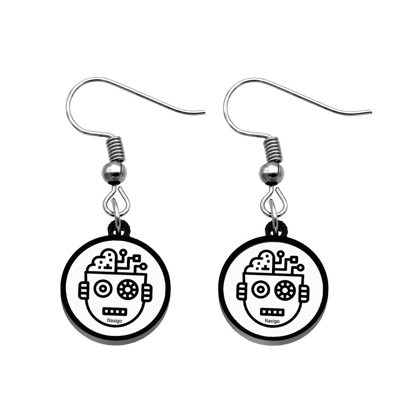 گوشواره زنانه ناکسیگو مدل شب تاب طرح رباتیک کد ES8088 گوشواره زنانه ناکسیگو مدل شب تاب طرح رباتیک کد ES8088