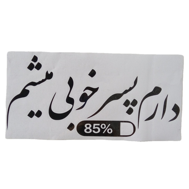  برچسب بدنه خودرو طرح دارم پسر خوبی میشم کد 1018