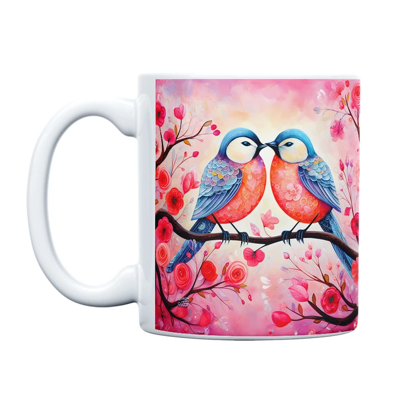 ماگ حس آمیزی طرح عاشقانه مدل قلب زیبا کد 24